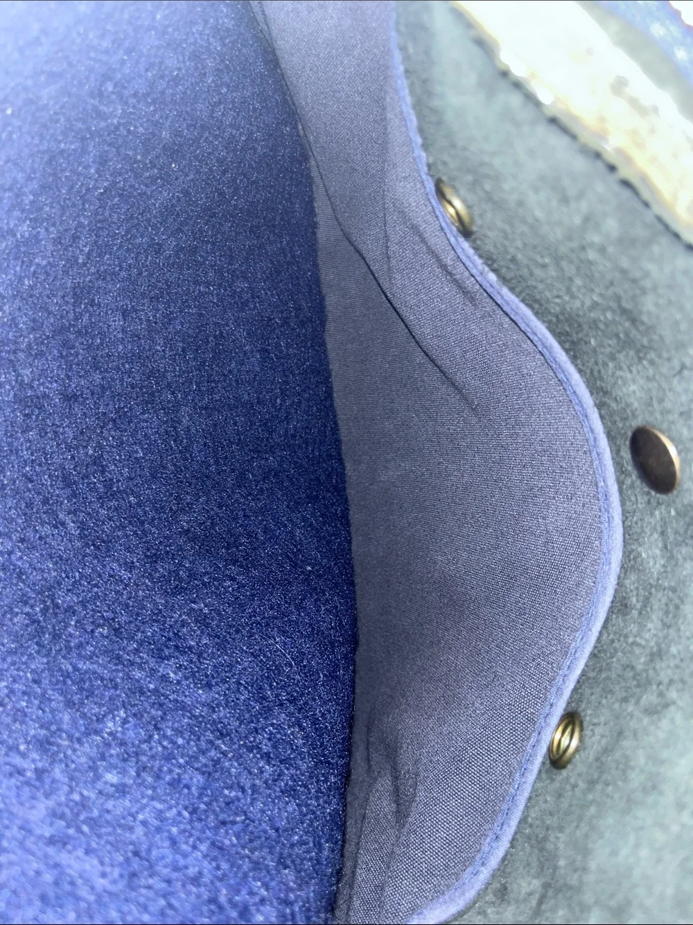 Handmade Italian Bleu de Chauffe Business Bag